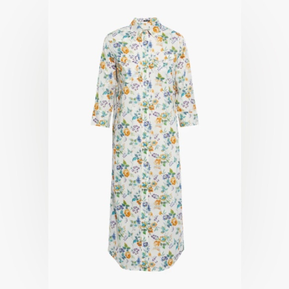 R13 3/4 Sleeve Cowboy Floral Midi dress - Picture 2 of 7